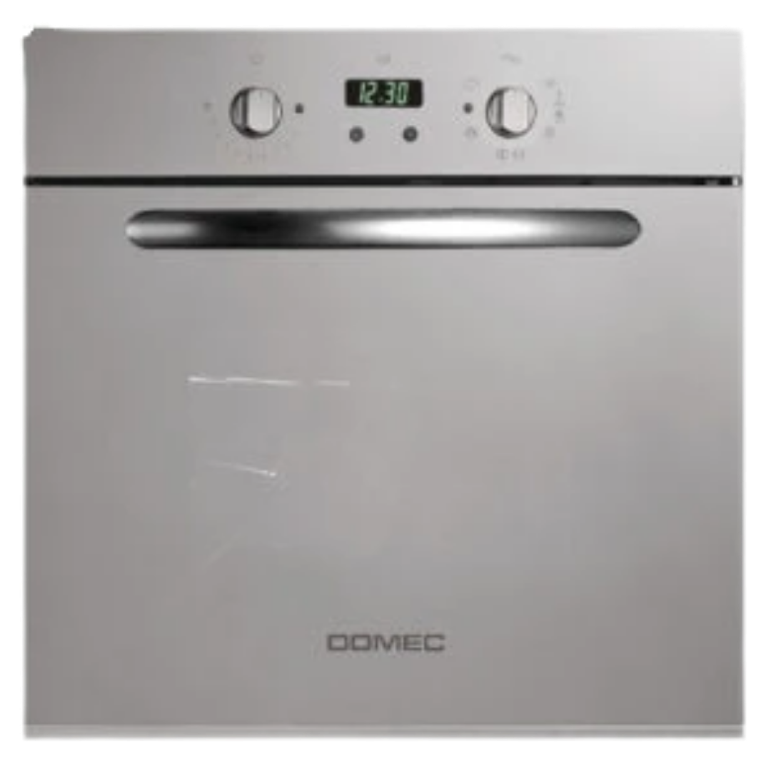 Horno empotrado Domec instalado en un mueble de cocina