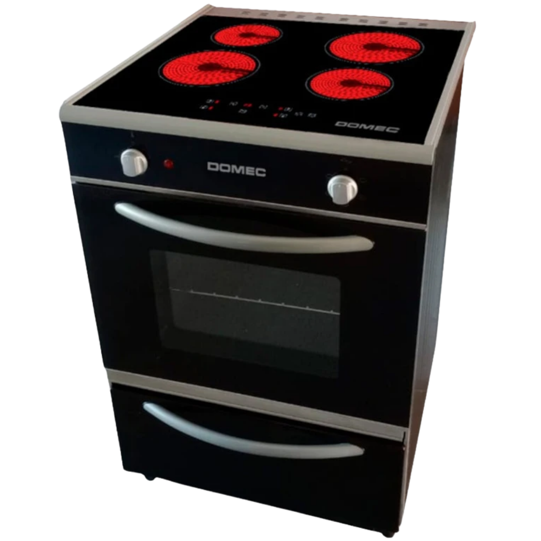 Cocina eléctrica Domec con horno y anafe vitrocerámico